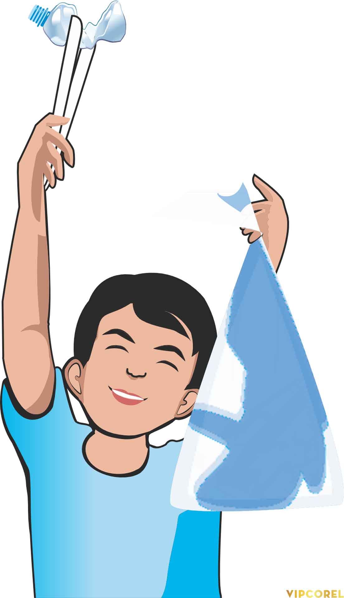 cậu bé vui mừng
