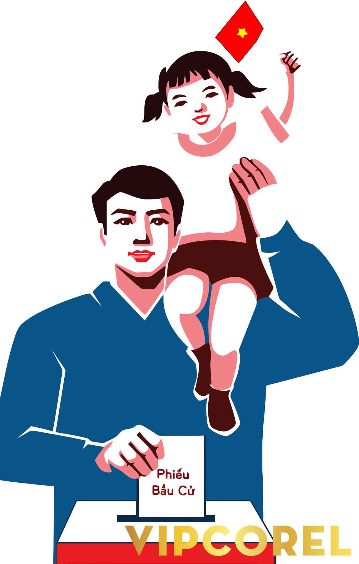 công nhân đi bầu cử