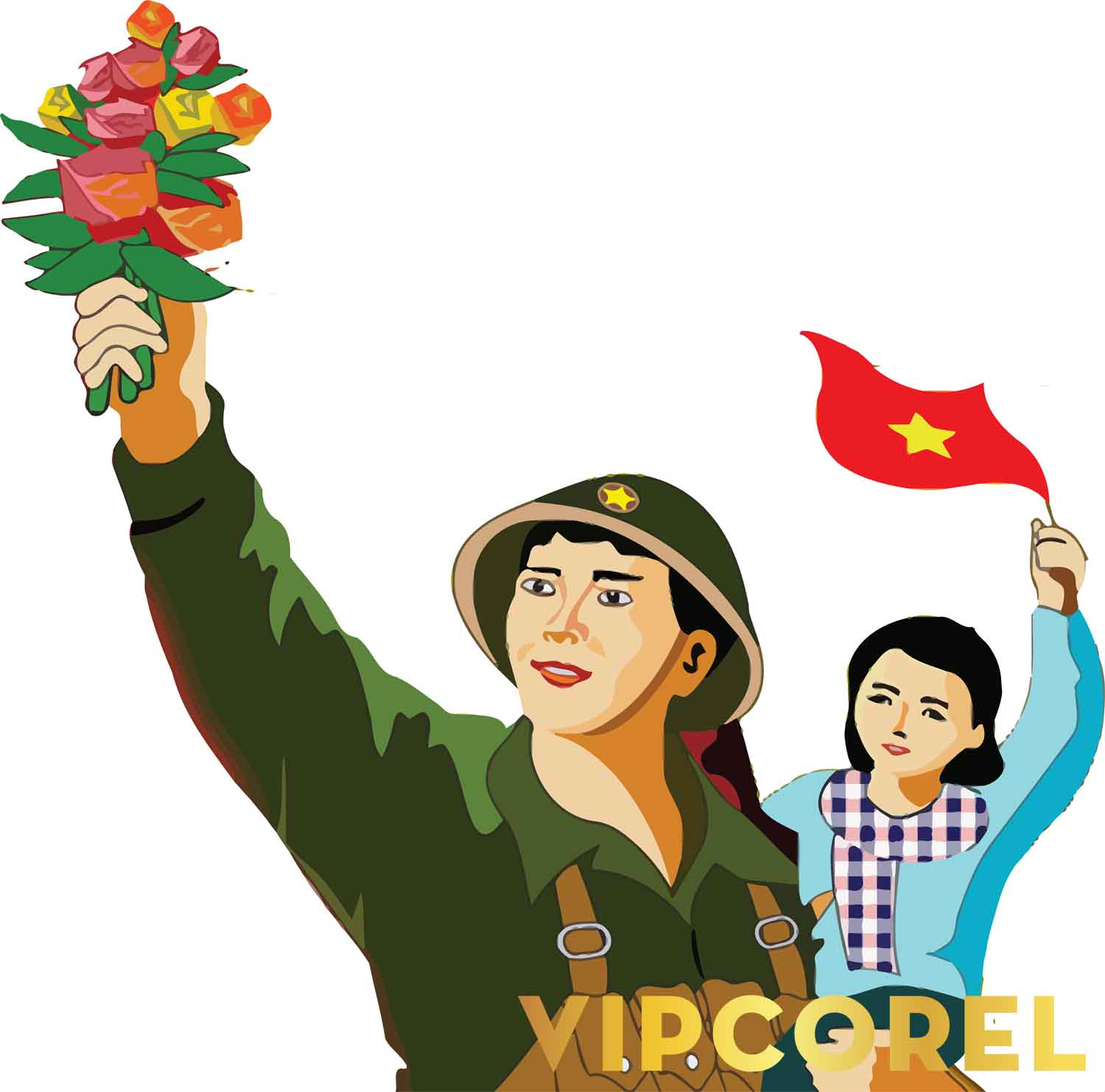 giải phóng sài gòn chú bộ đội bồng em bé miền nam