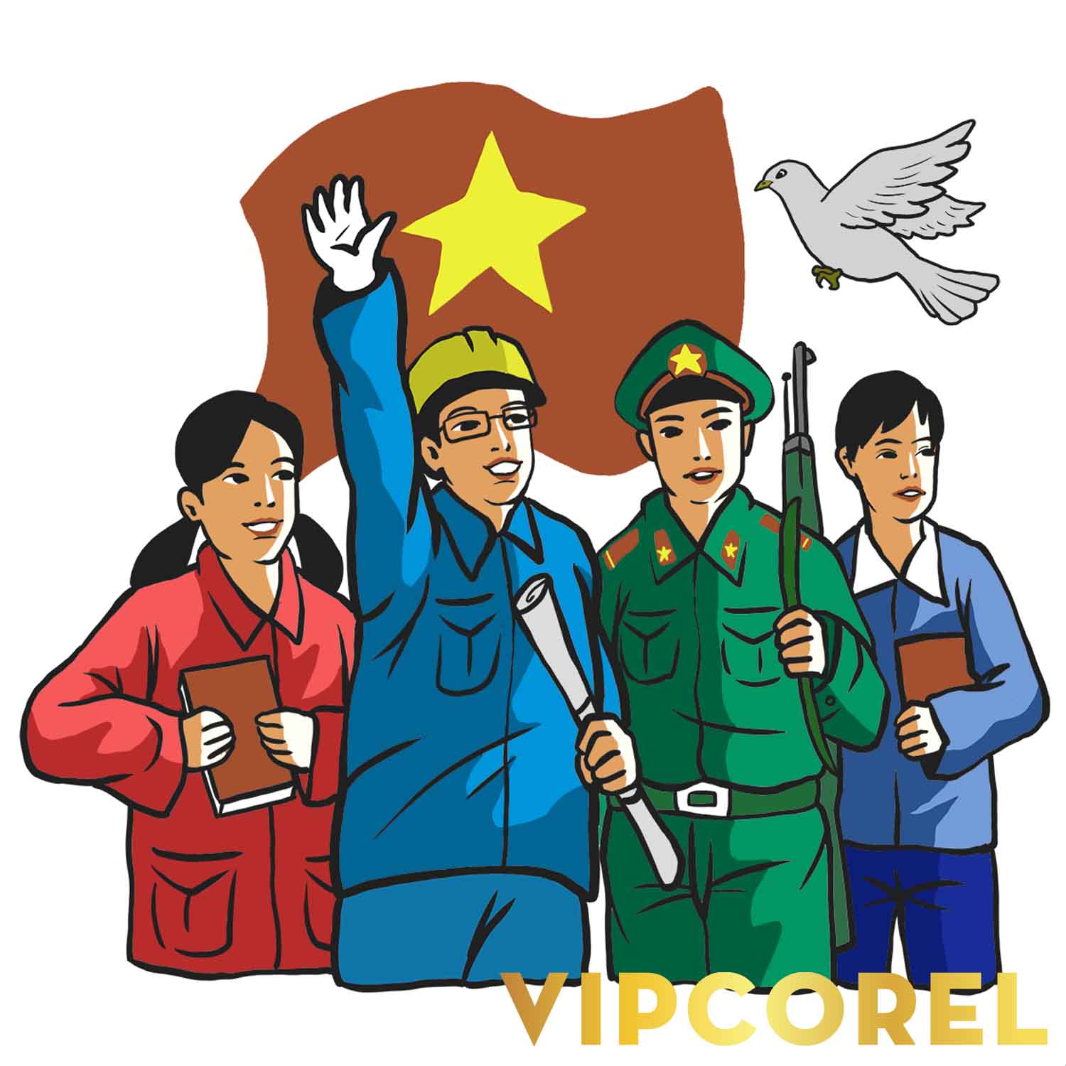 công nhân công dân và bộ đột Việt Nam ngày Quốc Khánh