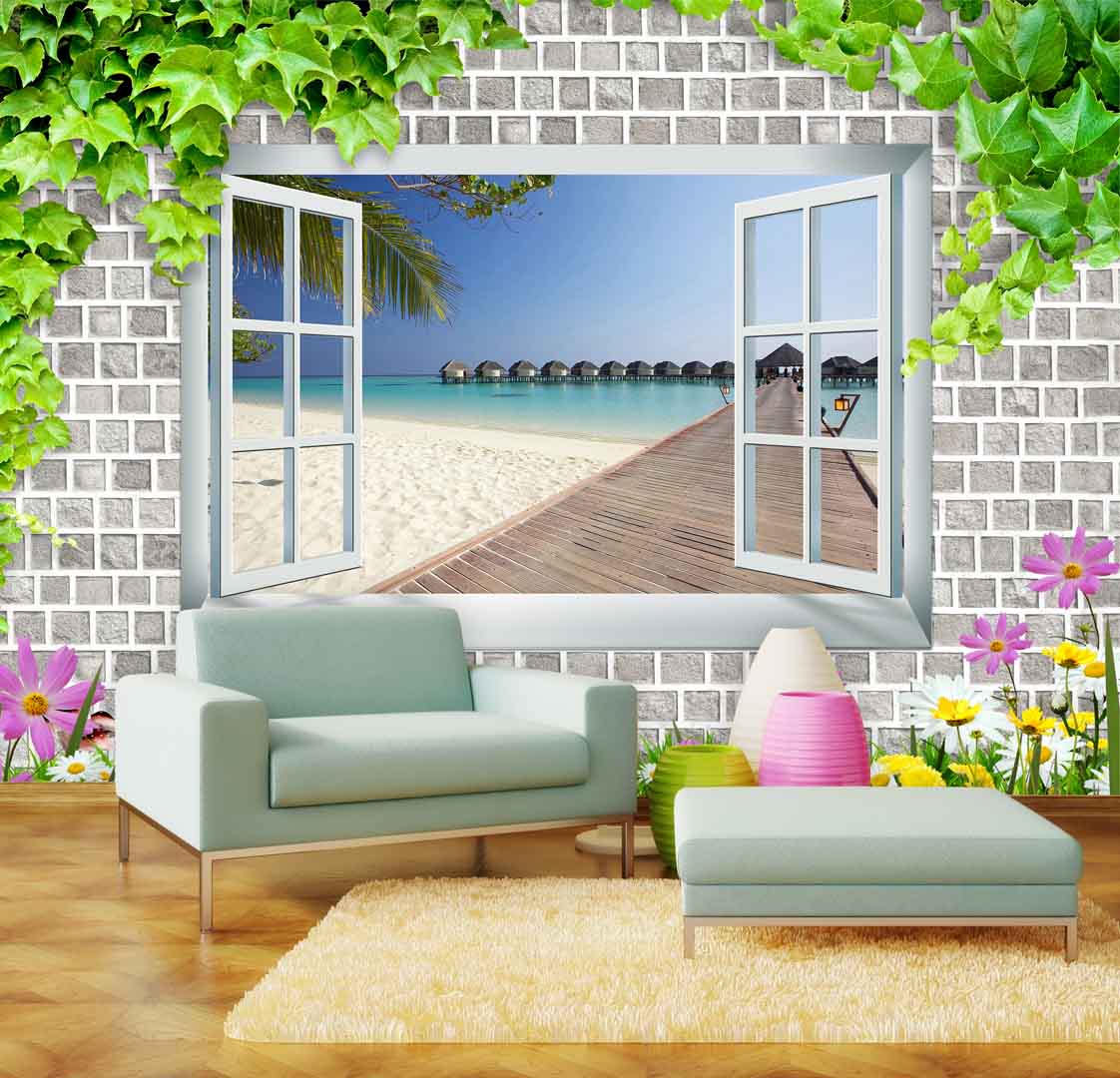 VIPcorel.com_ tranh tuong gach khung cua so nhin ra dai duong.jpg