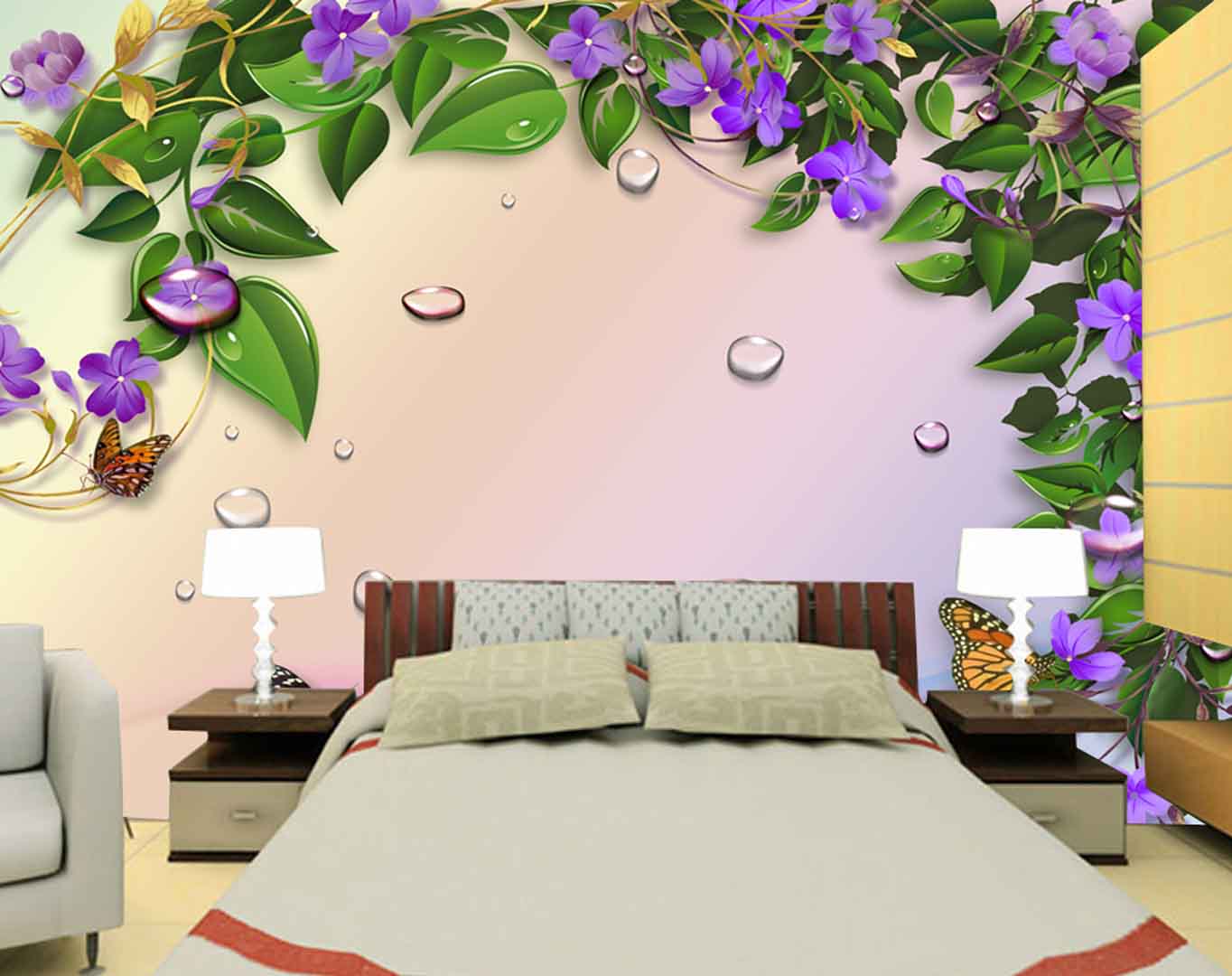VIPcorel.com_hoa day leo tim va con buom tren tuong.jpg