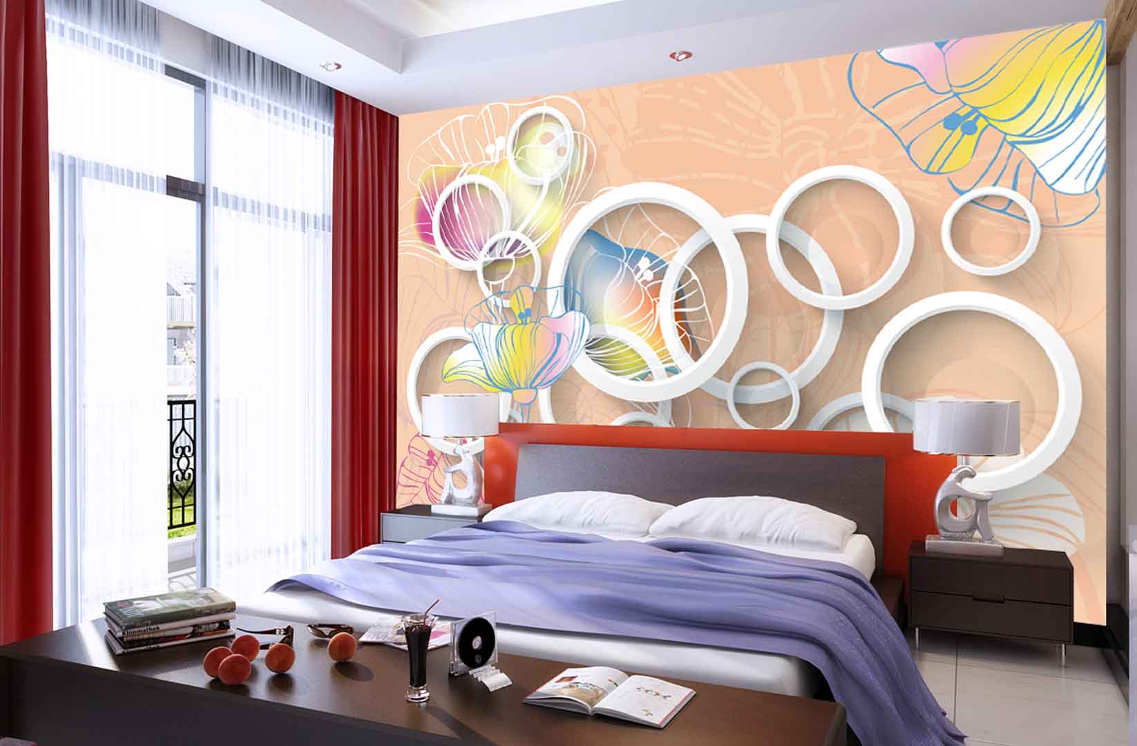 VIPcorel.com_tranh 3d bong hoa va nhung vong tron trang.jpg