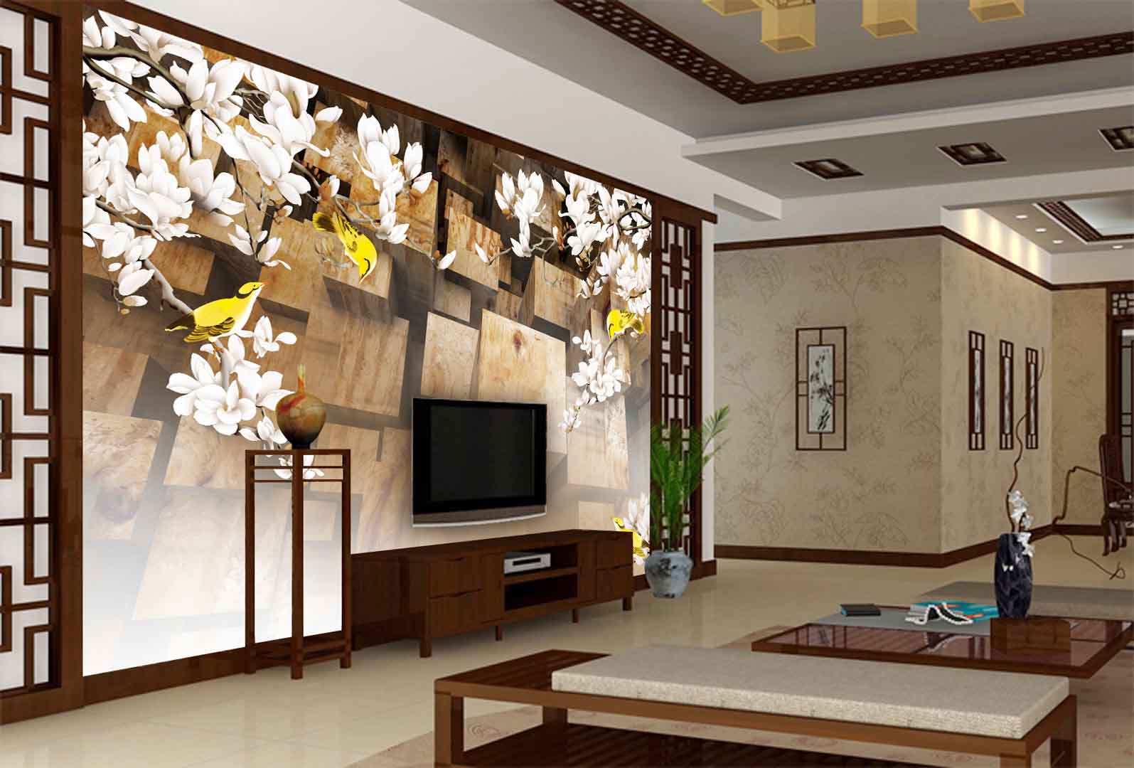 VIPcorel.com_tranh 3d hoa ngoc lan tren tuong go 3d.jpg