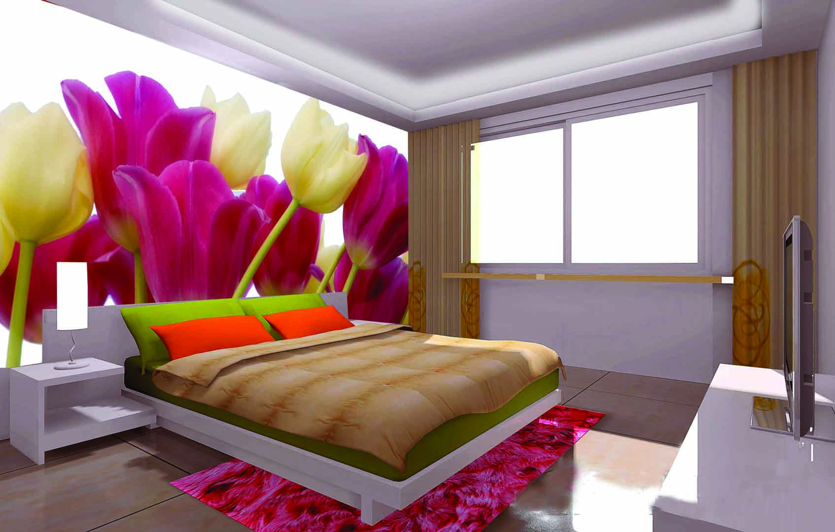 VIPcorel.com_tranh 3d hoa tulip phong ngu.jpg