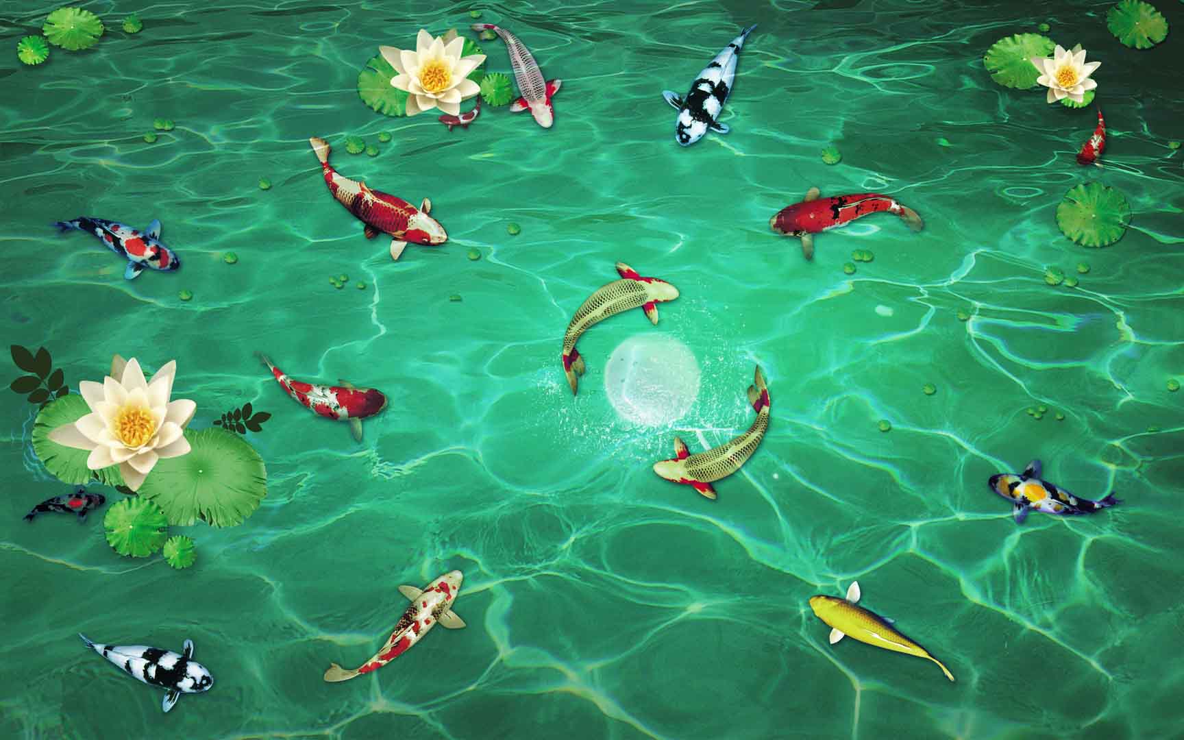 VIPcorel.com_tranh san 3d ho ca ok va hoa sen #2.jpg
