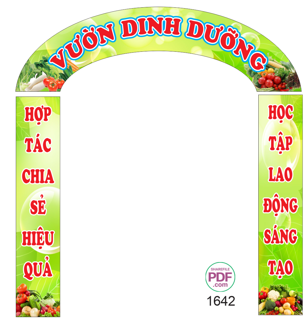 Trang trí cổng vườn dinh dưỡng trường mầm non