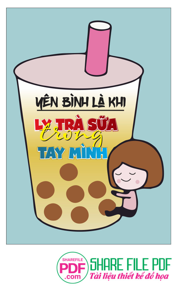 Yên bình là khi ly trà sữa trong tay mình